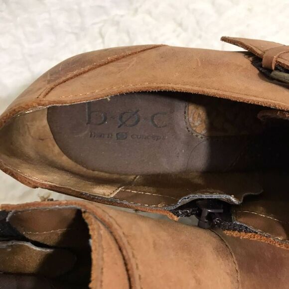 B.O.C Cognac Leather Booties Size 7.5 - Picture 8 of 12
